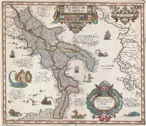 1620 Magini Map of Southern Italy