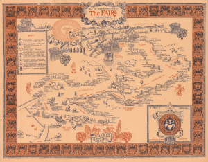 1973 Theme Events Pictorial Map of Renaissance Pleasure Faire, Novato, California