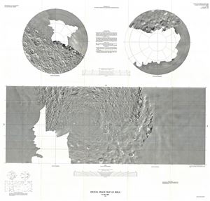 1988 U.S. Geological Survey Image Map of Rhea, Moon of Saturn