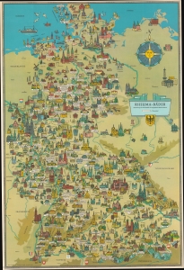1980 Hofmann Pictorial Map of (West) German Health Spas (Rheuma-bäder )