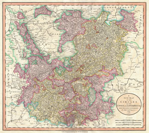 1799 Cary Map of the Upper and Lower Rhine