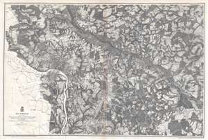 1867 Weyss Map of the Defenses and Siege of Richmond, Virginia