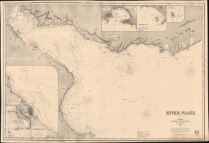 1872 Imray Nautical Map of Rio de la Plata, Buenos Aires Region