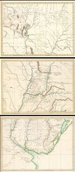 1809 Azara Maps of Argentina, Chile, Bolivia, Paragua, Uruguay and Brazil