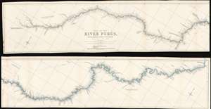 1866 Chandless Ribbon Map of the Purus River, Brazil and Peru