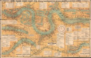 1935 Norie et al Folding Map and Chart of River Thames Docks, London
