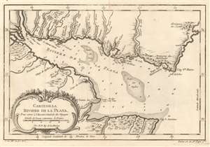 1757 Bellin Map of Rio de la Plata