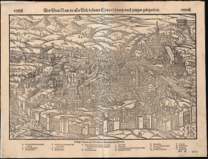 1550 / 1592 Sebastian Münster View of Rome