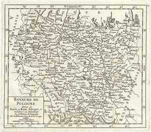 1749 Vaugondy Map of Poland
