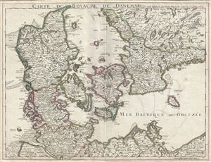 1710 Delisle Map of Denmark