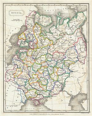 1822 Butler Map of Russia