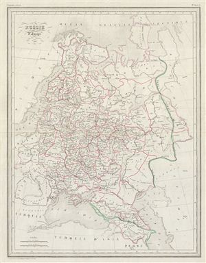 1843 Malte-Brun Map of European Russia