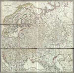 1812 Lapie and Tardieu Wall Map of Russia made for Napoleon