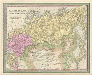 1849 Mitchell Map of Russia in Asia