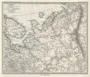 1873 Stieler Map of Northern Russia