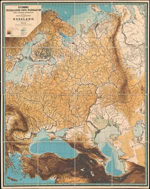 1888 Kiepert Topographic Map of Russia and Eastern Europe