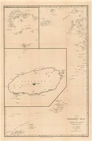 1848 Belcher Nautical Map of the Ryukyu Islands and  the Korea Strait
