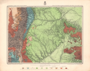 1881 Wheeler Geological Map of Northern New Mexico, Southern Colorado