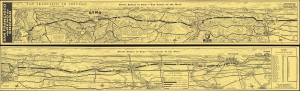 1961 Eddy Pictorial Strip Map, San Francisco to Chicago