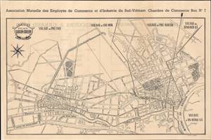 1956 Chambre de Commerce Map of Saigon, Vietnam