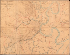 1904 Service Topographique Chantereau Heliotype Map of Saigon, Vietnam