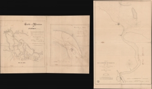 1850 / 1860 Manuscript Map of Saigon on back of rare Shanghai Chart
