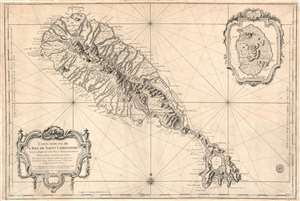1758 Bellin Map of St. Kitts and Nevis