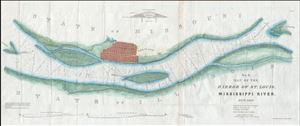 1837 Robert E. Lee Map of Saint Louis (St. Louis) Harbor, Missouri
