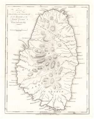 1794 Edwards and Stockdale Map of Saint Vincent