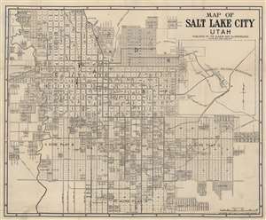 1909 Clason City Plan or Map of Salt Lake City, Utah