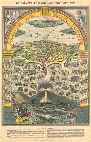 1890 Booth Map or Chart of his Scheme of Social Selection and Salvation