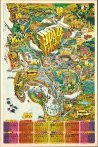 1972 Millsap Pictorial Map of San Diego, California