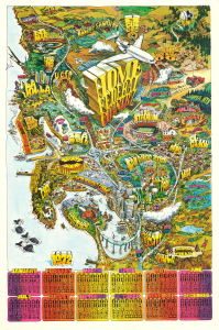 1972 Millsap Pictorial Map of San Diego, California