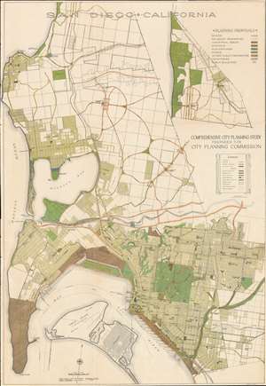 1926 John Nolan Comprehensive City Planning Map of San Diego