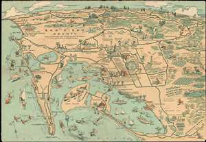 1940 Jones Pictorial Map of San Diego County