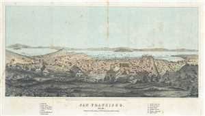 1854 Henry Bill View or Map of San Francisco, California