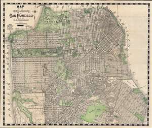 1906 Candrian Map or Plan of San Francisco and San Mateo, California