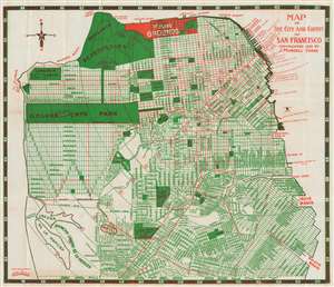 1915 Munsell Chase City Plan or Map of San Francisco, California