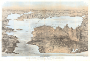 1880 Goddard / Snow Bird's-Eye View of San Francisco Bay