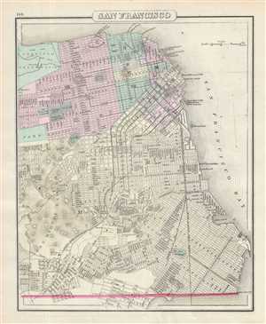 1878 Gray Map or Plan of San Francisco, California