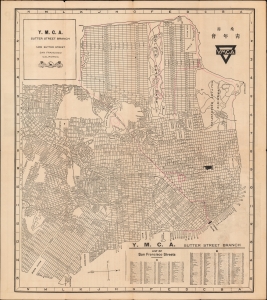 1930 Japanese Y.M.C.A. Map of San Francisco, California
