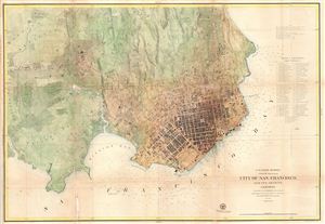 1859 U.S. Coast Survey Chart or Map of San Francisco, California