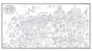 1976 Henley Pictorial Map of 'Gay' San Francisco as 'Alligator Oz'