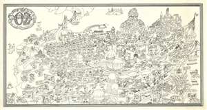 1976 Henley Pictorial Map of 'Gay' San Francisco as 'Alligator Oz'