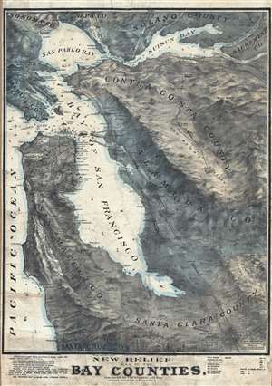 1905 Witaker and Ray Wall Pictorial Wall Map of the San Francisco Bay Area