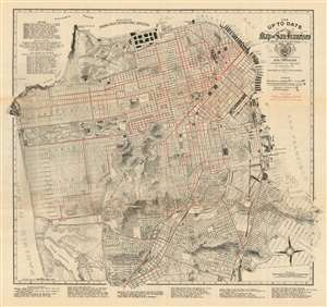 1915 Chevalier Map of San Francisco and its Street Car Lines