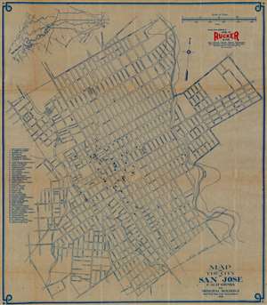 1913 Melvin and Murgotten City Plan or Map of San Jose, California