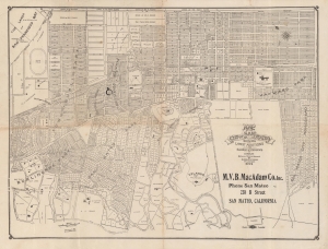 1912 Bromfield Plat Map of San Mateo, California