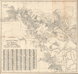 1946 Thomas Brothers Map of San Rafael and Environs, Marin County, California