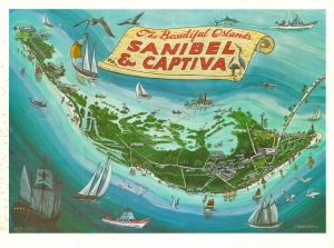 1980 Hancock Pictorial Map of Sanibel and Captiva Islands, Florida